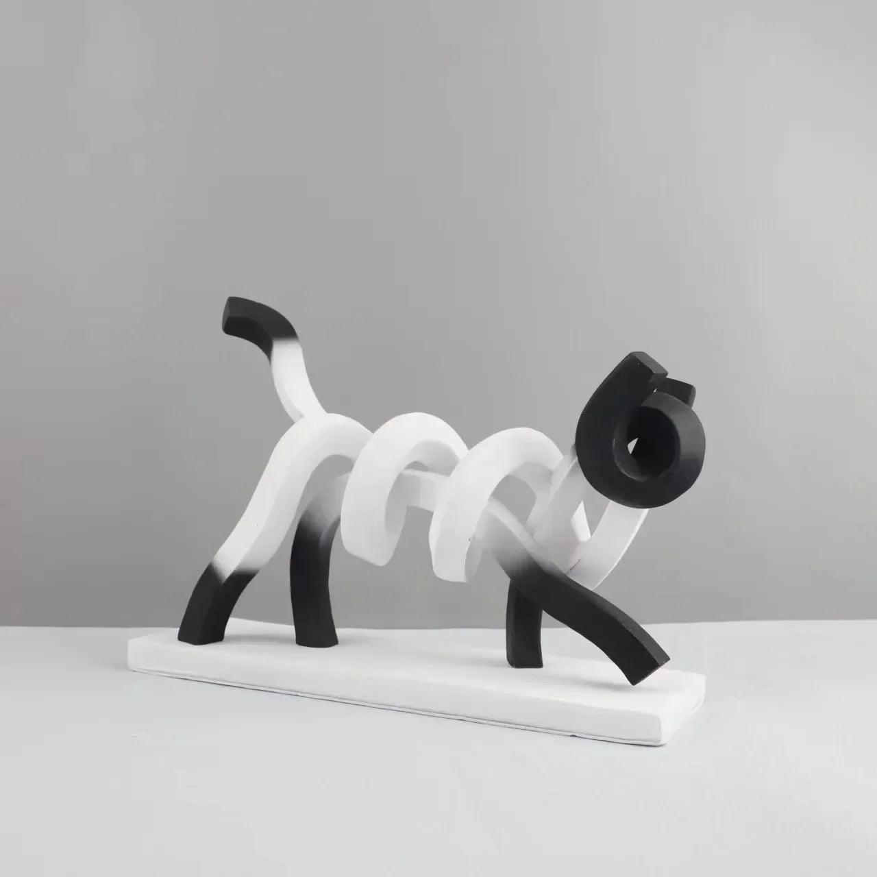 DecorBites™ Abstract Cat Sculpture: Resin Handicrafts for Children's Room Decor