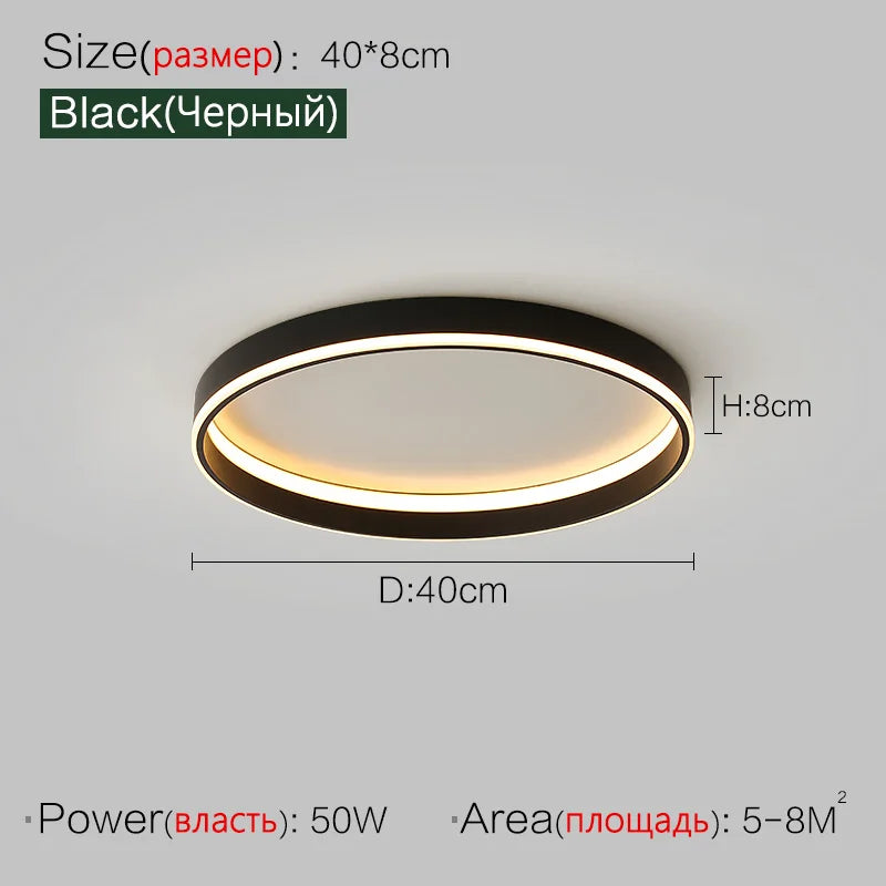 DecorBites™ Bedroom Lamp Ceiling Lights Modern Minimalist Master Bedroom Warm LED Lighting