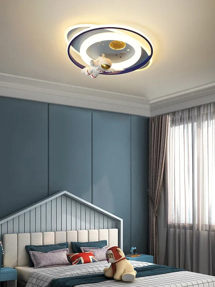DecorBites™ Astronaut Spaceman Rocket Rabbit Ceiling Light Kids Bedroom Luminaire
