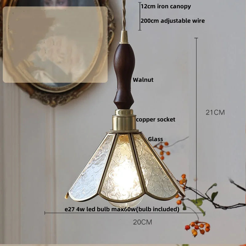 DecorBites™ Glass Globe LED Pendant Light Fixture for Porch Kitchen Aisle, Adjustable Hanging Lamp