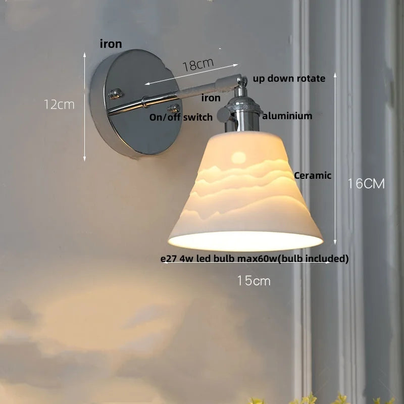 DecorBites™ Clear Glass Iron Wall Lamp - Dual Light Up Down Rotate for Home Décor