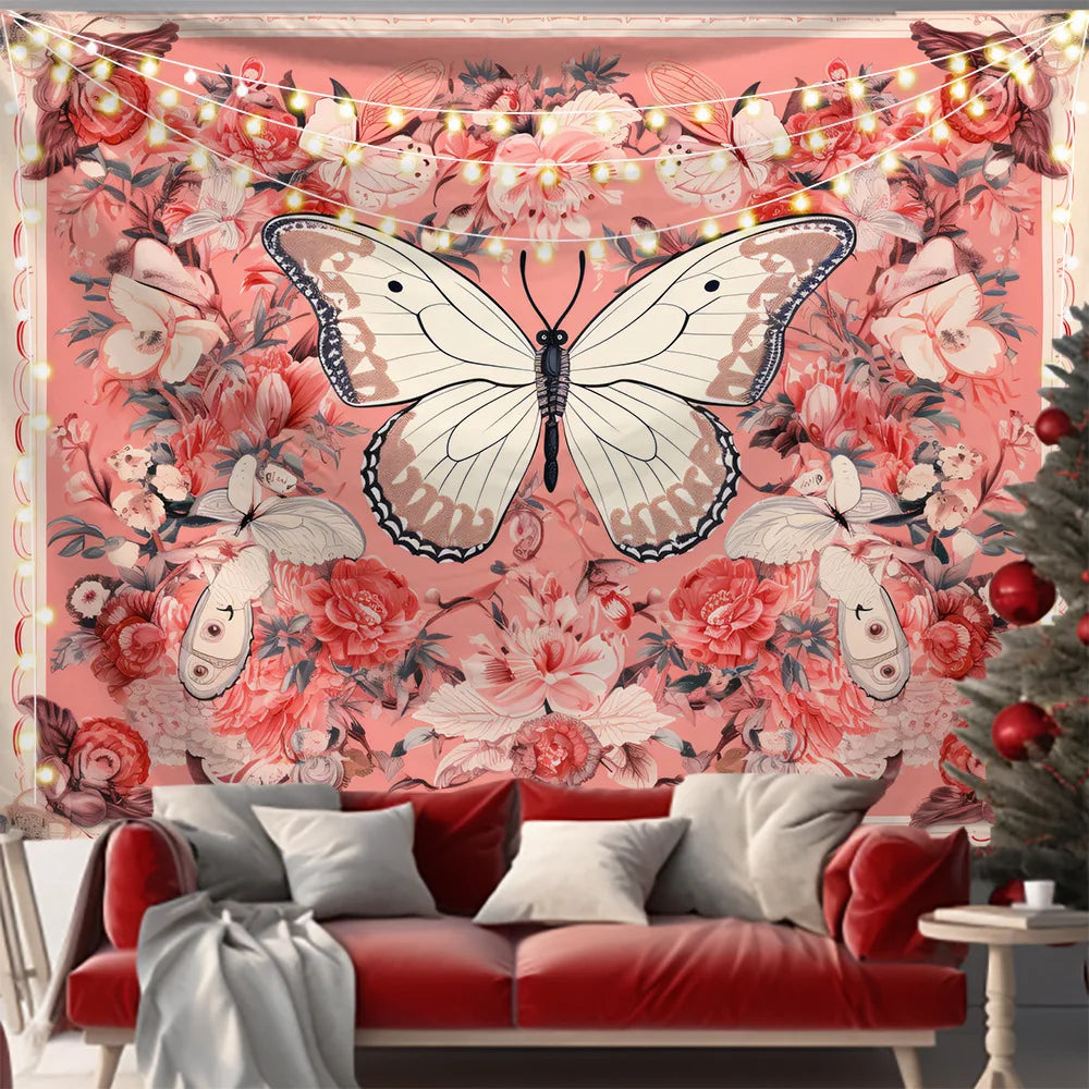 DecorBites™ Butterfly Series Background Cloth for Home Decoration Living Room and Bedroom