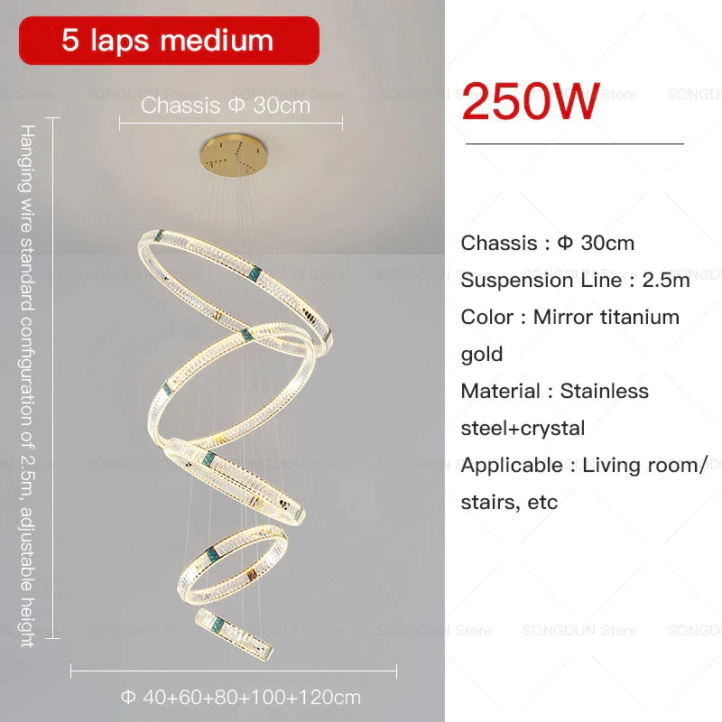 DecorBites™ Crystal Chandelier: Elegant Post-Modern Lighting for Living Room & Restaurant