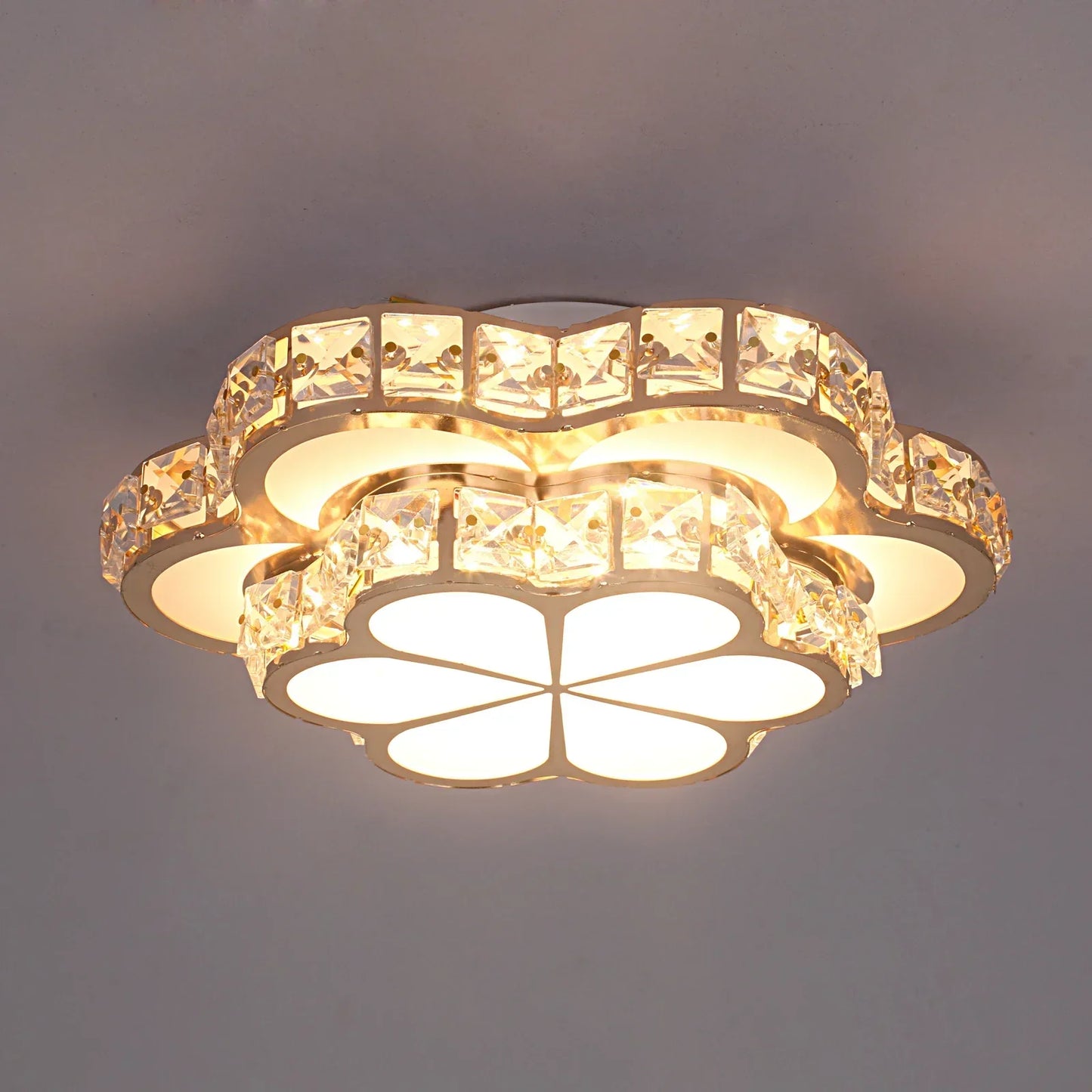 DecorBites™ Crystal LED Chandelier Ceiling Lamp Modern Elegant Indoor Decor Luminaire
