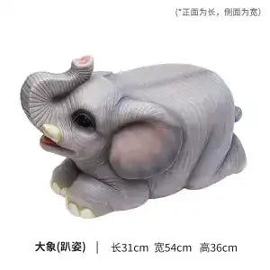 DecorBites™ Animal Resin Sculpture Footstool Seat - Creative Cartoon Statue Chair Stool
