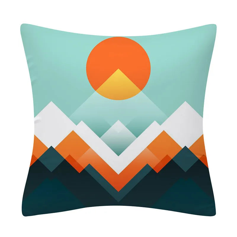 DecorBites™ Geometry Pattern Cushion Cover Polyester Cotton Sofa Pillowcase Home Decor
