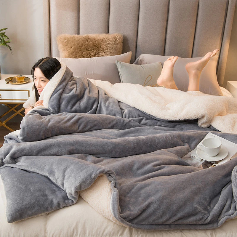 DecorBites™ Cozy Dual Use Flannel Duvet Cover - Autumn Winter Warmth Blanket Quilt