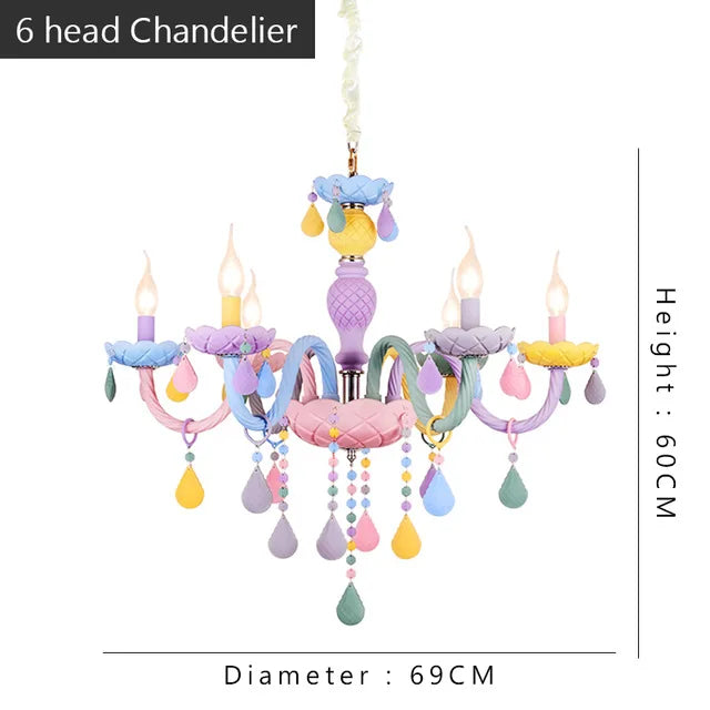 DecorBites™ Crystal Candle Chandelier: Elegant European Design for Bedroom, Restaurant & Children's Room