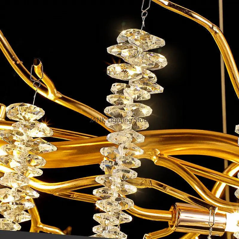 DecorBites™ Crystal Tassel Pendant Chandelier for Dining Room, Kitchen Island, Hall - Luxury LED Lighting