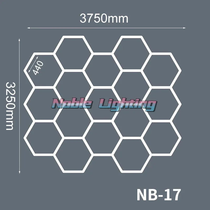 DecorBites™ Geometric LED Lights for Exhibition Car Detailing Garage Workshop - Polygonal Snowflake Theme