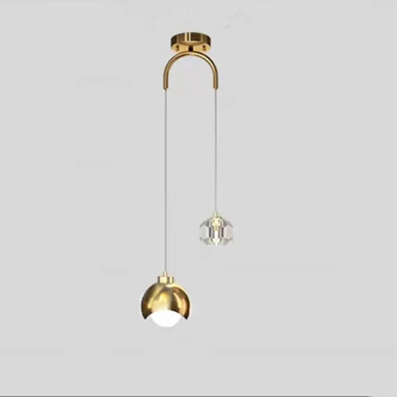 DecorBites™ Crystal Ball Pendant Lights: Modern LED Luxury for Bedroom, Nordic Minimalist Design