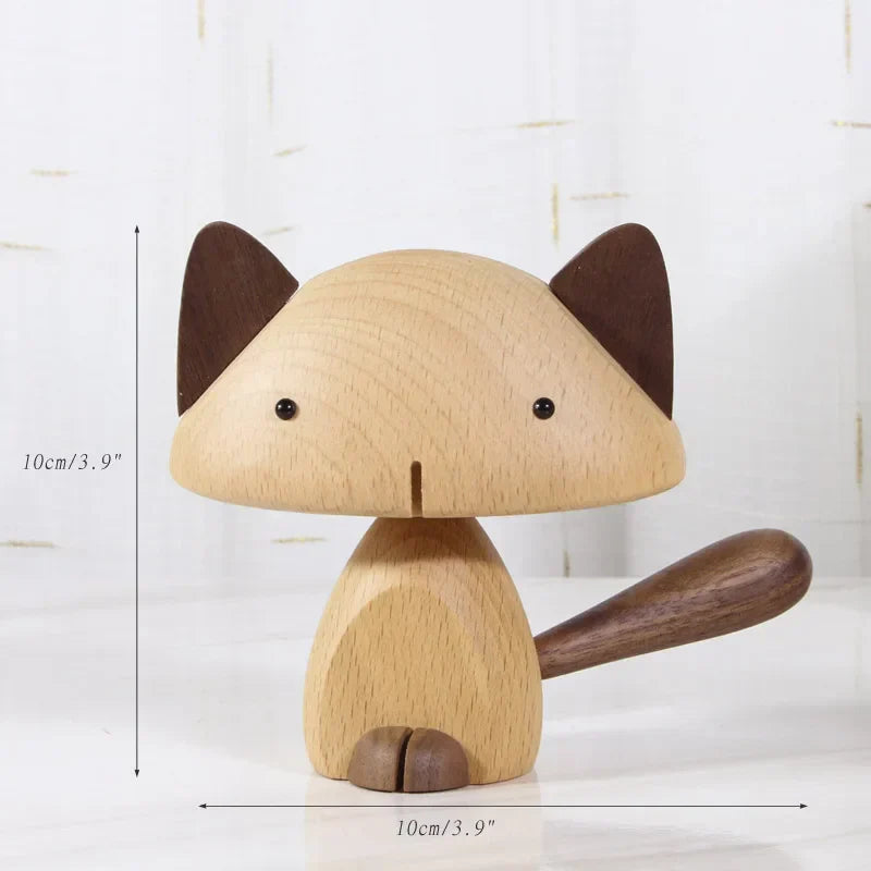 DecorBites™ Black Walnut Wood Carving Figurines Nordic Style Room Decor Crafts & Gifts