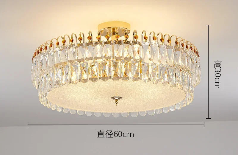 DecorBites™ Crystal LED Chandelier Ceiling Lamp Modern Living Room Bedroom Light