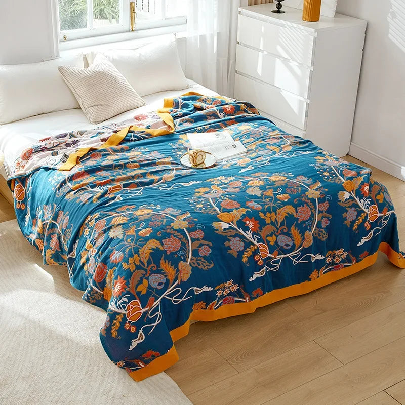 DecorBites™ Cotton Leisure Blanket: Luxury Soft Blanket for Summer, Single/Double Bedspread, Sofa Towel - Nordic Home Decor