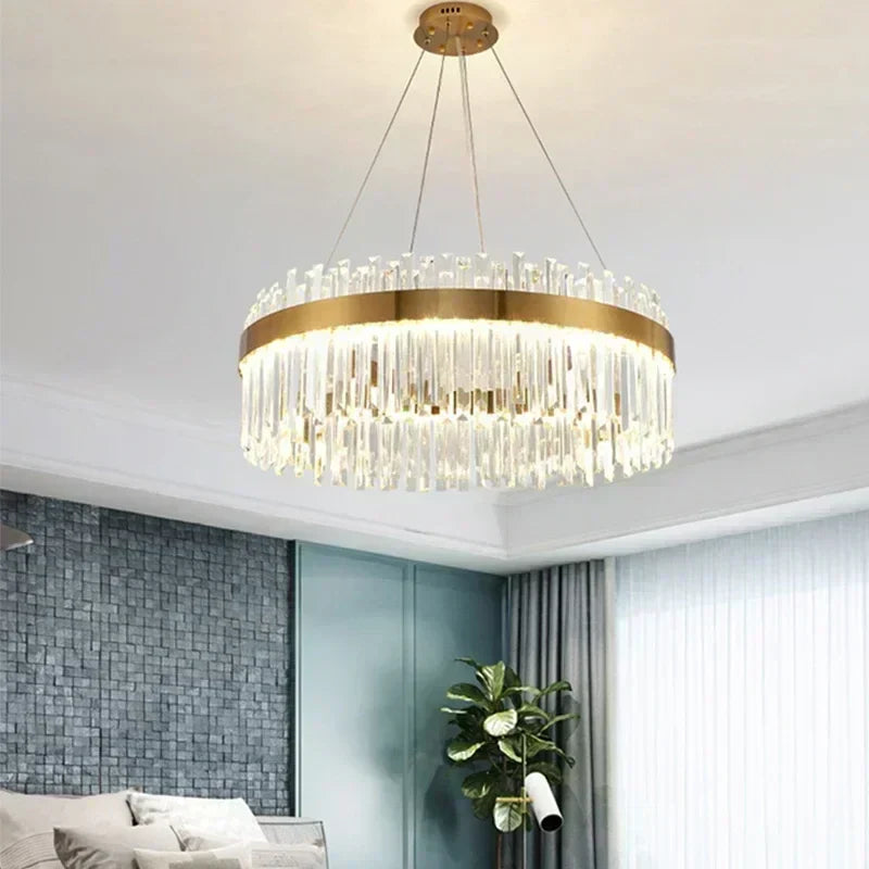 DecorBites™ Crystal Ceiling Pendant Light for Living Dining Room Chandelier Home Decor