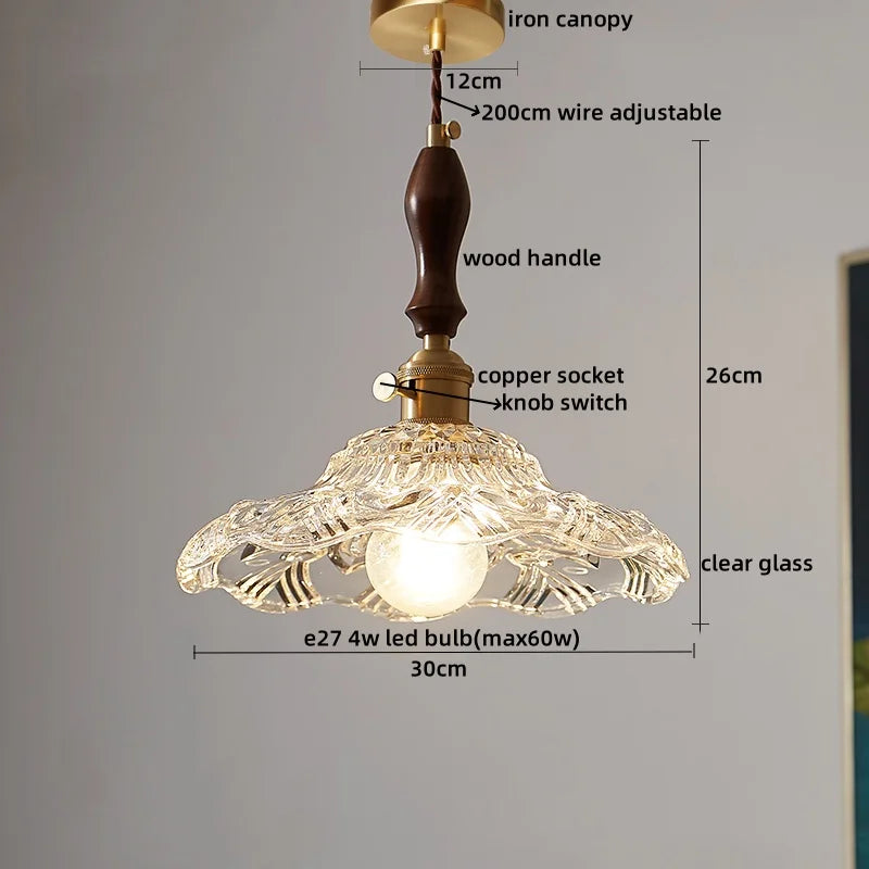 DecorBites™ LED Pendant Lamp Elegant Copper Glass Modern Style Hanging Light Fixtures