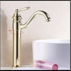 DecorBites™ Antique Brass Bathroom Faucet Set with Hand Shower