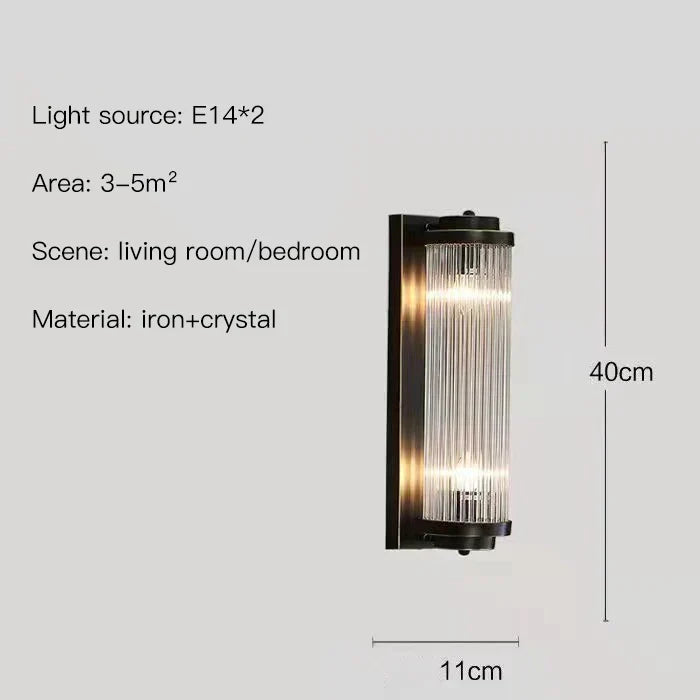 DecorBites™ Crystal LED Wall Lamp Modern Indoor Lighting for Bedroom Living Room Corridor Entryway