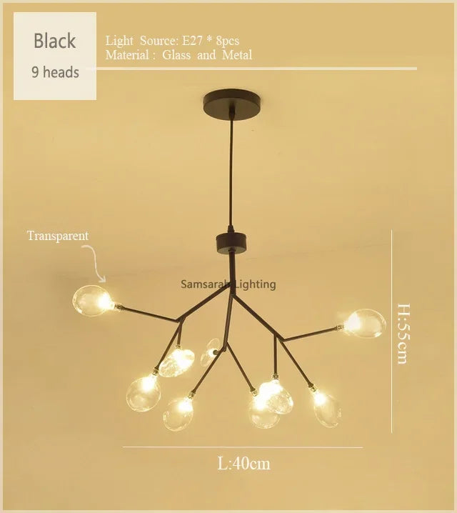 2024 DecorBites™ Nordic Firefly LED Chandelier - Ideal for Living Room, Bedroom, Dining Room