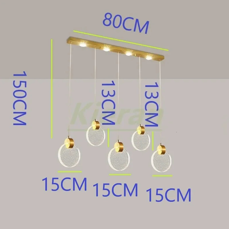 DecorBites™ Crystal LED Chandelier: Modern 5head Highlight for Bedroom, Bar, Study Room Decor