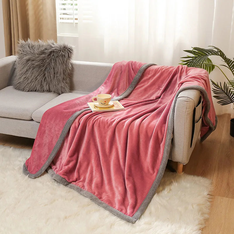 DecorBites™ Cartoon Flannel Blanket: Soft & Skin-Friendly for Summer & Autumn Beds.