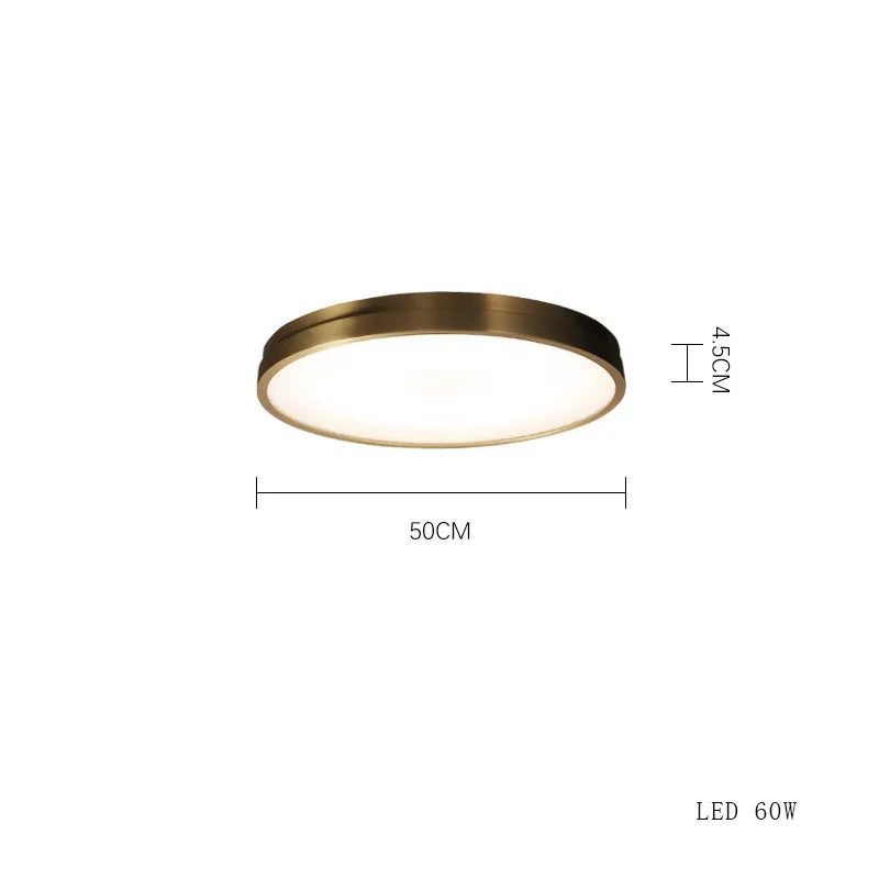 DecorBites™ Copper Ceiling Lamp: Modern Round Surface Mounted Lighting for Bedroom