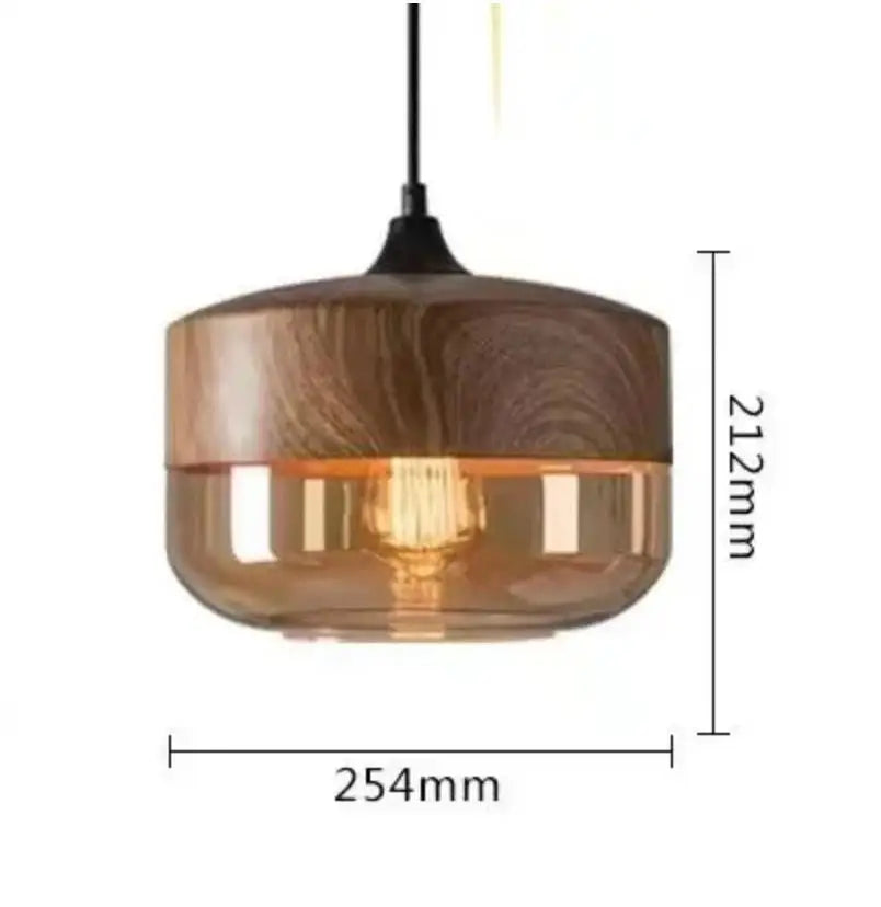 DecorBites™ Black Glass Pendant Light Fixture for Modern Indoor Decor and Dining Room