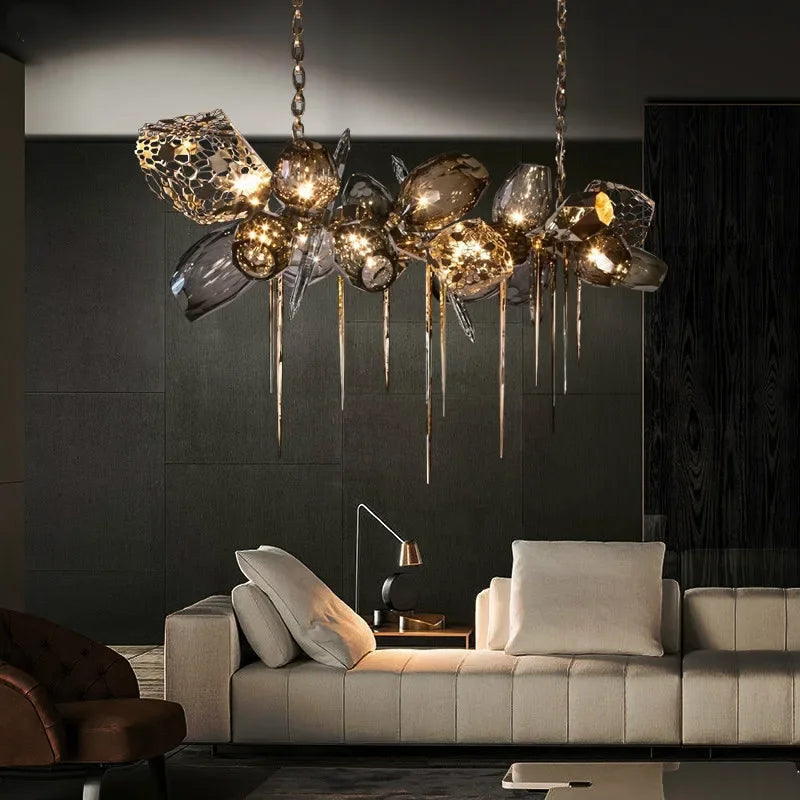 DecorBites™ Glass Shades Pendant Light Luxury Dining Lamp Indoor Decor Lighting