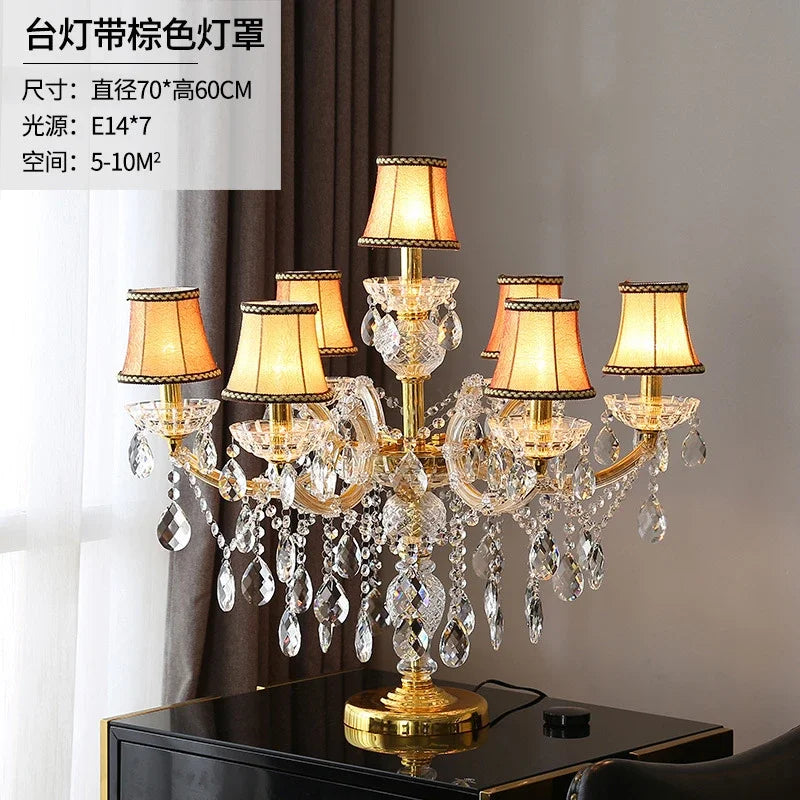 DecorBites™ Crystal Table Light: Modern Luxury Nordic Indoor Lighting for Living Room Bedroom