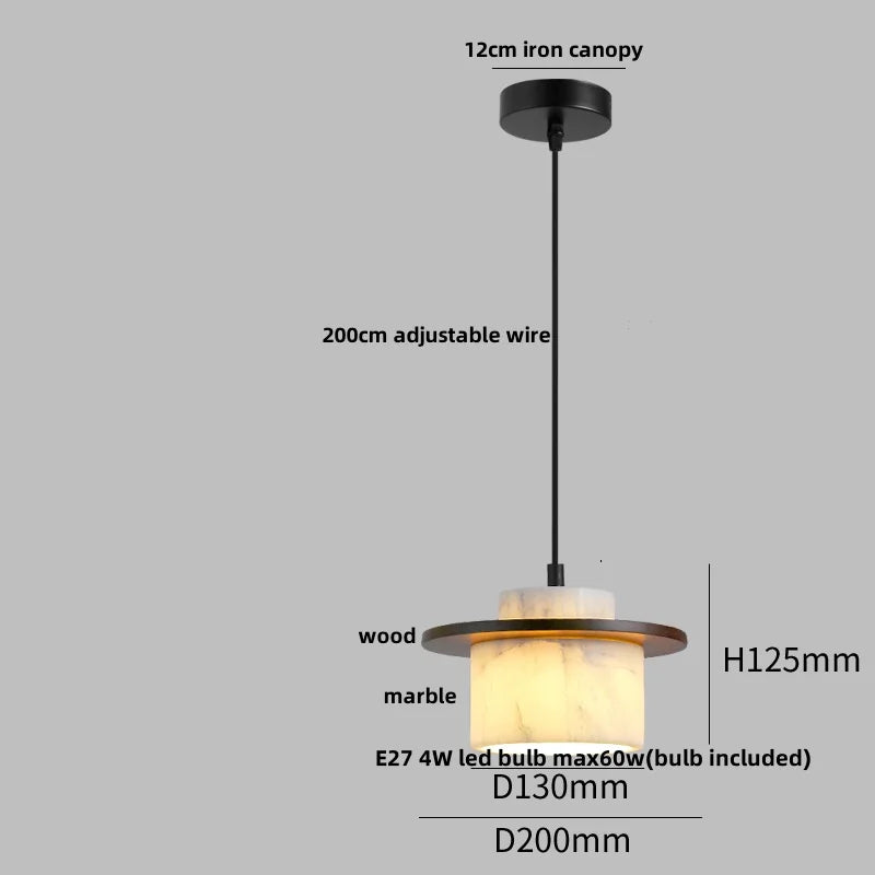 DecorBites™ LED Pendant Light Fixture Modern Luxury Stone Hanging Lamp