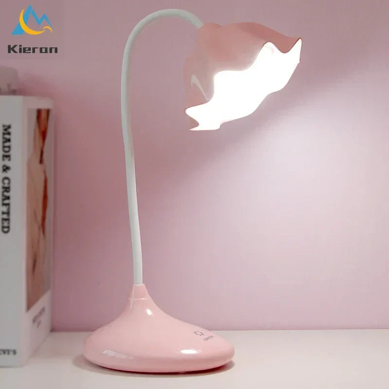 DecorBites™ Lotus Floor Lamp: Modern LED Desk Lamp for Bedroom Study Living Room