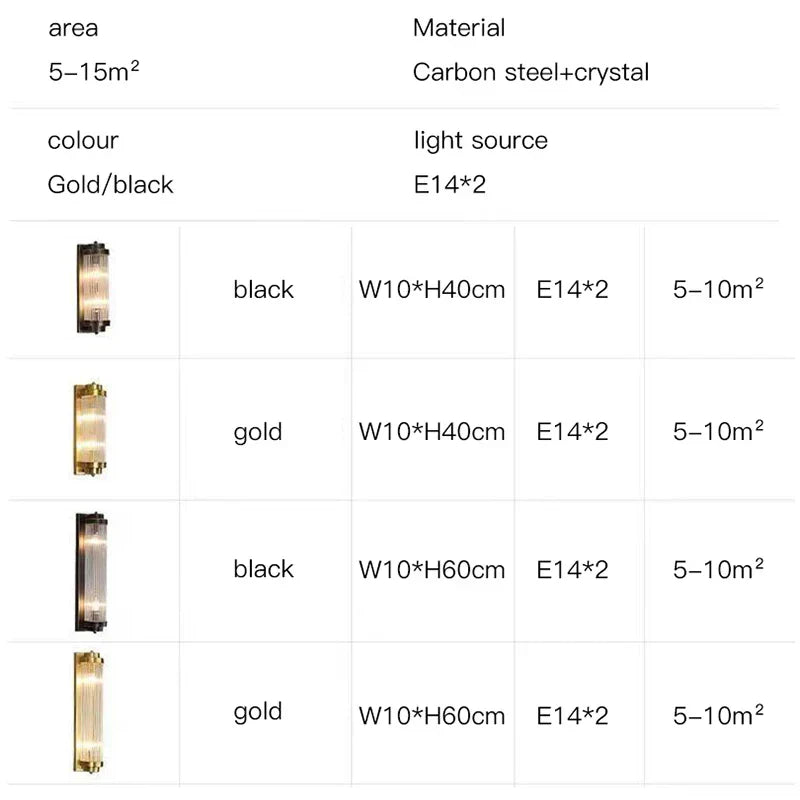 DecorBites™ Crystal LED Wall Lamp Modern Indoor Lighting for Bedroom Living Room Corridor Entryway