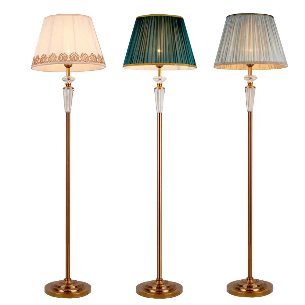 DecorBites™ Crystal Floor Lamp: European Retro Table Lamp for Home Décor, Living Room, Bedroom