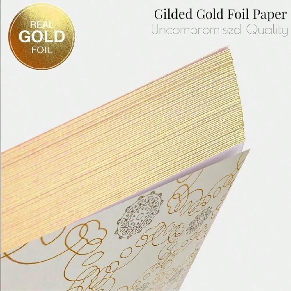 DecorBites™ Guest Book & Pen Set - Elegant 9"x7" Wedding Message Notebook