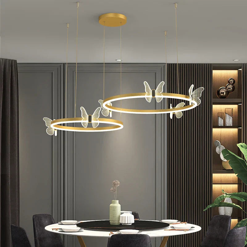 DecorBites™ LED Butterfly Chandelier Pendant Light for Modern Living Room