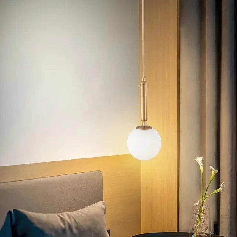 DecorBites™ Glass Ball Pendant Chandeliers for Dining Room Bedroom Lighting