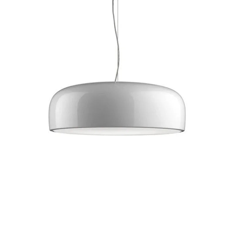 DecorBites™ Glossy Black Round Pendant Light for Dining Room, Modern Nordic Hanging Lamp