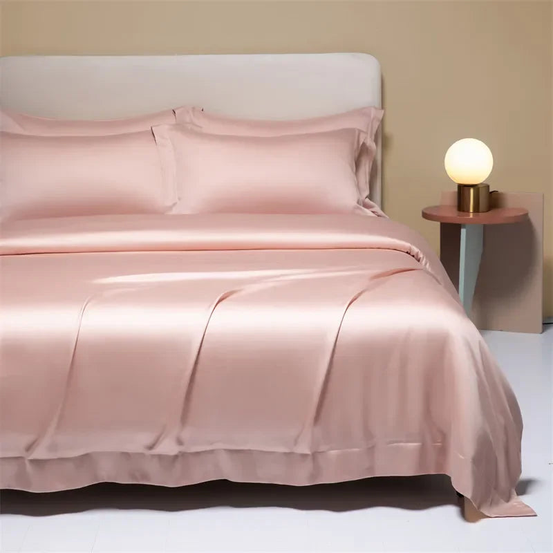 DecorBites™ Cooling Cotton Solid Bedding Set Ultra Soft Quilt Cover for Summer