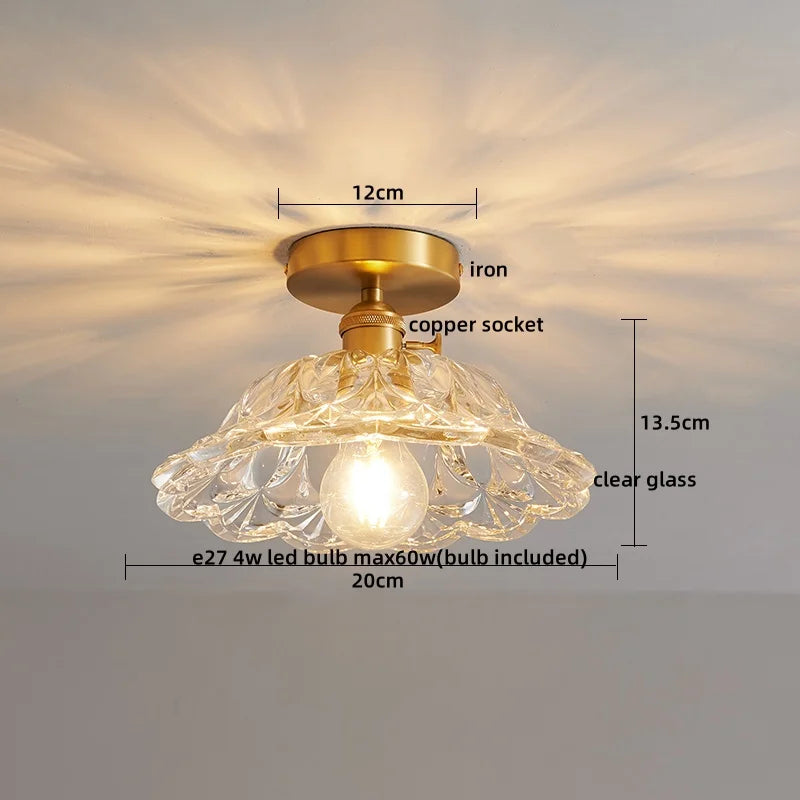 DecorBites™ LED Glass Ceiling Lamp for Interior Decor