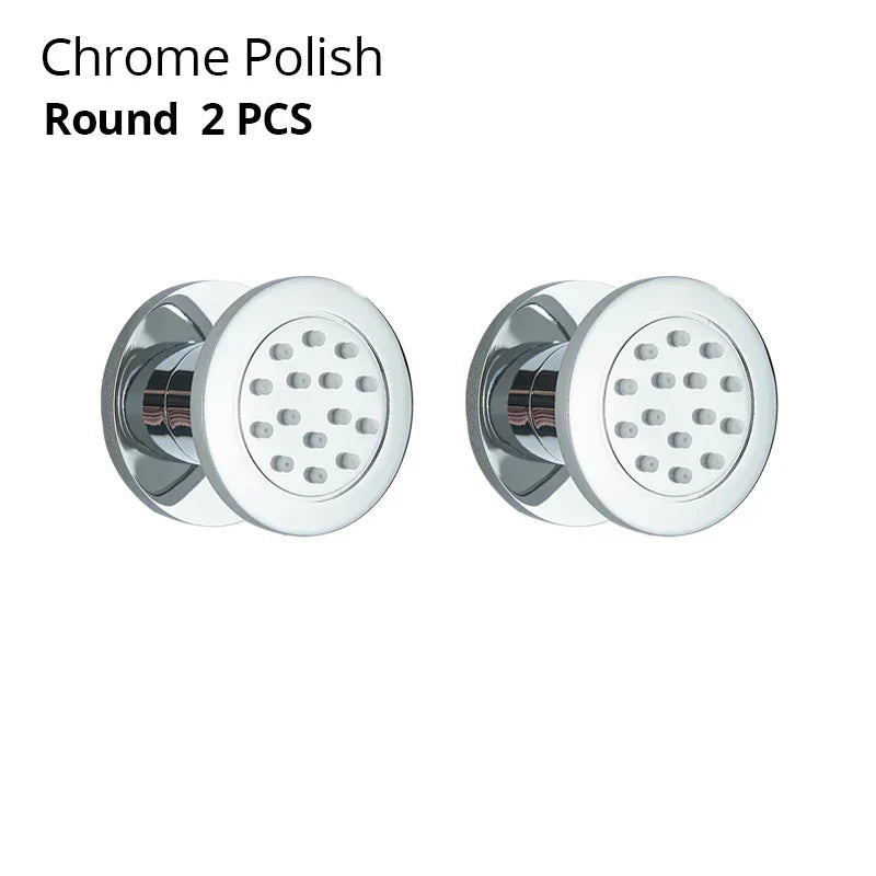DecorBites™ Brass Body Round Shower SPA Jets for Luxurious Bathroom Massage Experience