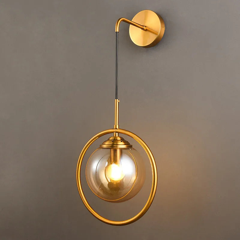DecorBites™ Glass Ball LED Wall Lamp: Nordic Modern Bathroom Mirror Sconce, Retro Decor Lighting