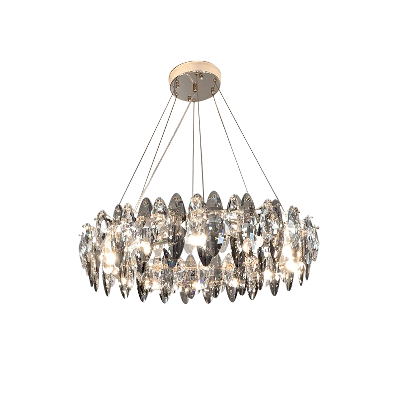 DecorBites™ Crystal LED Chandelier: Modern Luxury Indoor Hanging Lamp, Living Room Decor