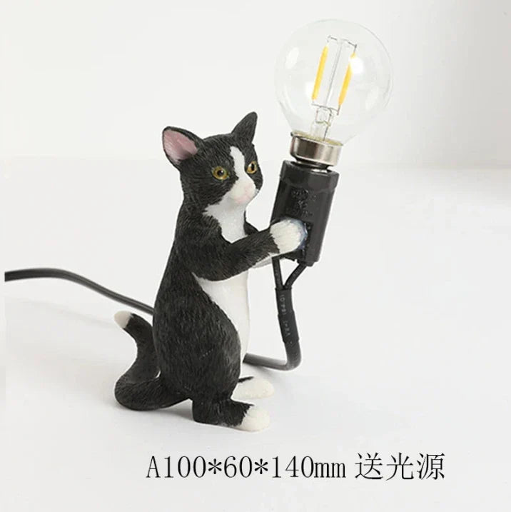 DecorBites™ Cat Resin Table Lamp for Children's Bedroom and Home Decor
