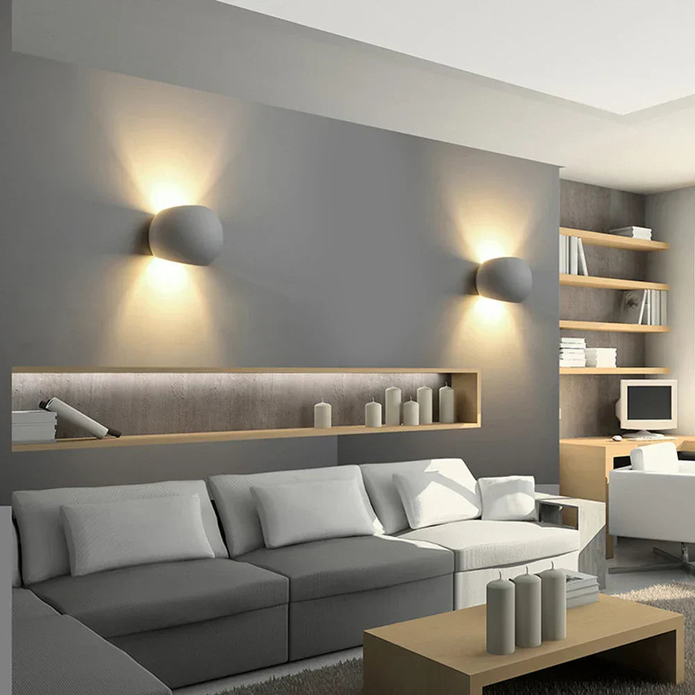 DecorBites™ LED Gypsum Wall Lamp 5W Modern Indoor Sconces Bedroom Living Room Lighting