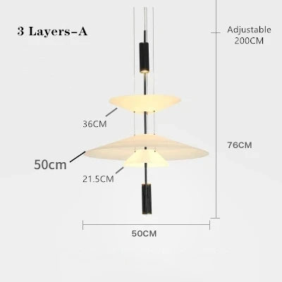 DecorBites™ LED Saucer Pendant Light for Home Decor and Living Room