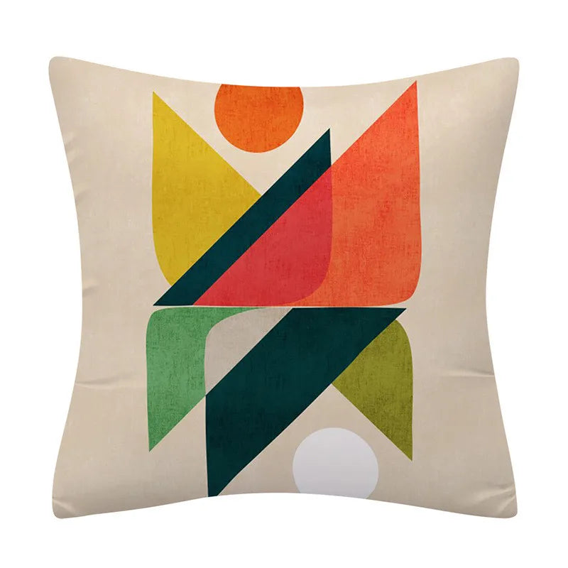 DecorBites™ Geometry Pattern Cushion Cover Polyester Cotton Sofa Pillowcase Home Decor