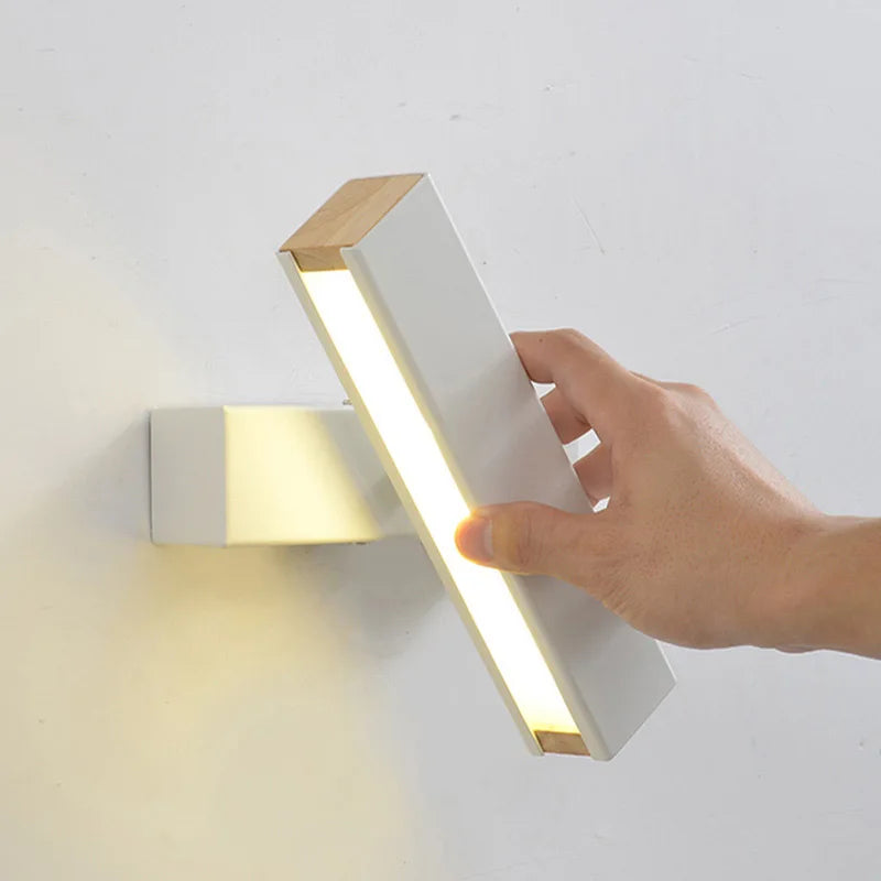 DecorBites™ Adjustable Wooden LED Wall Lamp - Minimalist Indoor Lighting for Home Decor