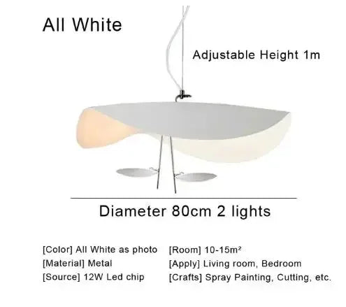 DecorBites™ Lederam Manta Pendant: Industrial Black & Gold Ceiling Light with Lotus Leaf Design