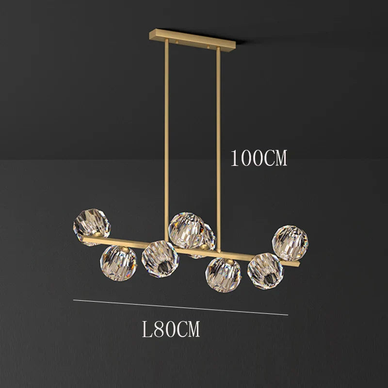 DecorBites™ Crystal Chandelier Pendant Light for Living & Dining Room Luxury Decor