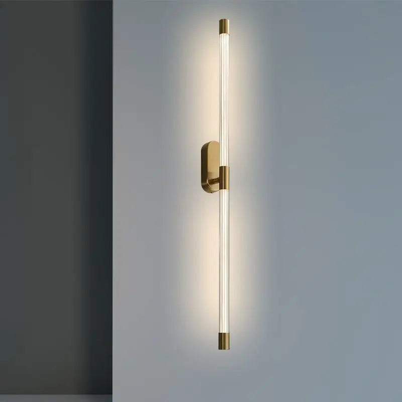 DecorBites™ Gold Geometric Lines Wall Lamp for Bedroom and Living Room Decor